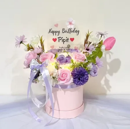 Bloom Box Akrilik Ucapan Ulang Tahun Bantar Gebang